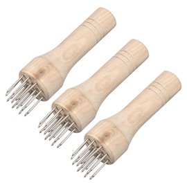 sourcing map Stainless Steel Meat Tenderiser Meat Hammer Needle Nails Kitchen Tools with Wooden Handle for Tender Meat Steak Fish Chicken White 3 Pack