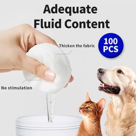 Maotuff 100 - pcs Natural Pet Eye Wipes. Soothing, Crafted with Natural, Non - irritating Aloe Vera & Chamomile extracts. for Removing Tear Stains and Cleaning Eye gunk in Both Cats and Dogs