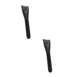 Minkissy Pcs Luxury Makeup Brush Set V-shape Contour Brush Dense Fiber Wooden Handle for Skin