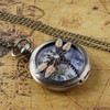 Brown Diamond-Encrusted Dragonfly Quartz Pocket Watch,Charming Necklace Women's Pendant Chain