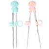 2 Pairs Training Chopsticks with Case Learning Chopstick Helper Stainless