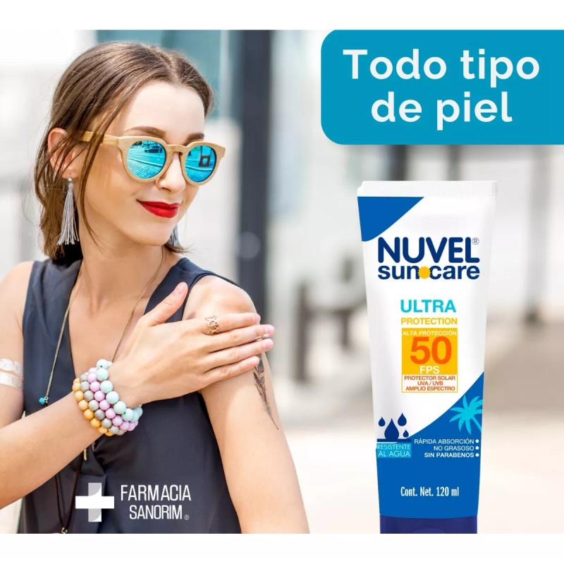 Nuvel 2 Protectores Solares Fps 50, Nuvel Suncare 120 Ml