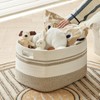 R RUNKA Large Rectangular Cotton Rope Storage Basket - 82L-