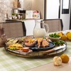 Lazy Susan Turntable Organizer for Table Top, 21’’ Round Wooden