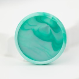 SMILE&WAVE Customizable Discbound Expansion Discs For Extra Pages - DIY Binder Rings For Notebooks, Planners, Calendars - Fits Staples ARC and Happy Planners (MARBLE GREEN, 32 mm/1.25 inch)