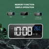 Mirror LED Alarm Clock Two Sets of Alarm Rechargeable Voice