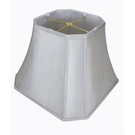 9x16x12 Square Cut Corner Lampshade Grey with Brass Spider Fitter - Perfect for Table and Floor Lamps - Large, Grey