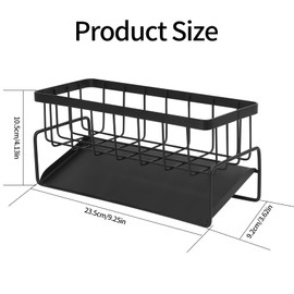 SZZHIYONG Premium Kitchen Sink Caddy Organiser with Drain Tray, Space-Saving Holder for Sponges, Brushes, Dish Soap & Scrubbers Rustproof Design,Ideal for Tidy Washing Up Stations & Compact Kitchens