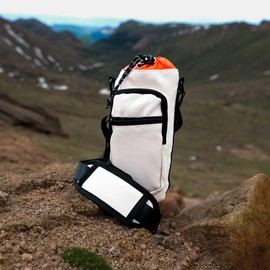 TORCH Mythic Kelpie Water Bottle Sling Hydration Carrier Bottle Holder Accessory with Phone Pocket Adjustable Shoulder Hand Strap EDC (Ivory)