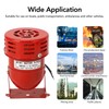 Industrial Motor Alarm Bell Red Color Steel Mini Horn Sound