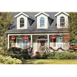 FTF Int 6 Big 14” Round Inflatable Christmas Ornaments Yard Home Party Decor -Reusable!