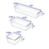 Simple Houseware Clear Drawer Organizer for Office Bin Desk Storage,