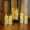 Yeelida Ivory Flameless Candles with Remote and String Light, 2.2"x