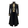 GONSIDA Men's Steampunk Medieval Tailcoat Jacket Victorian Gothic Frock Coat