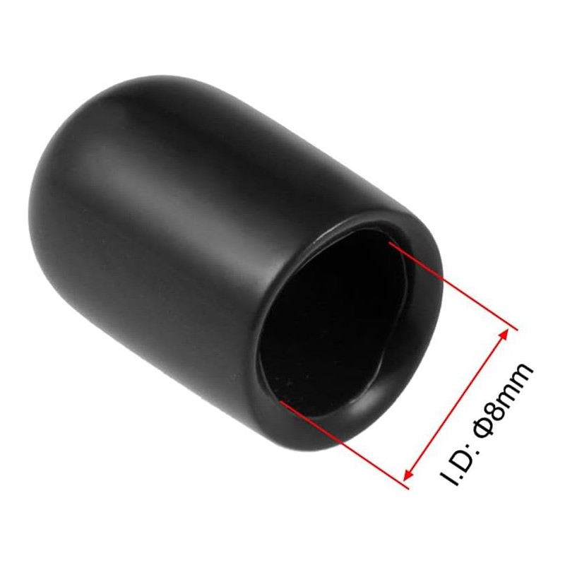 MACHSWON 8mm Rubber End Caps Vinyl Round End Cap Cover