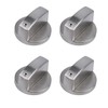 Gas Stove Knob,4PCS Metal Universal Gas Stove Control Knobs Adaptors,Silver