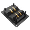 ZZLZX 1PC Copper 4-Position Terminal Junction Box, Post 4 Speaker