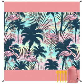 Beach Blanket Sand-Free Ultralight Picnic Blanket Waterproof Washable Picnic Blanket Outdoor Travel Picnic Blanket Travel Flamingo Beach Mat Foldable Sand-Free for Camping Beach Sandproof (210 x 200