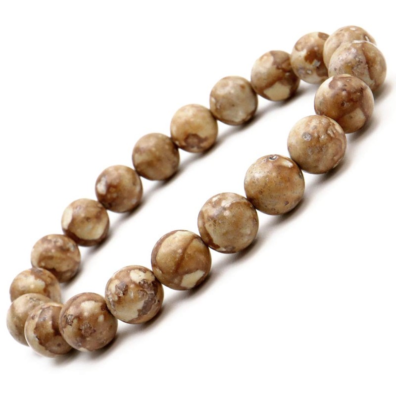 GOLD STONE Himekawa Medicinal Stone Bracelet, 0.4 inches (10 mm),
