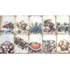 fruits vintage style junk journal fruits card toppers set of