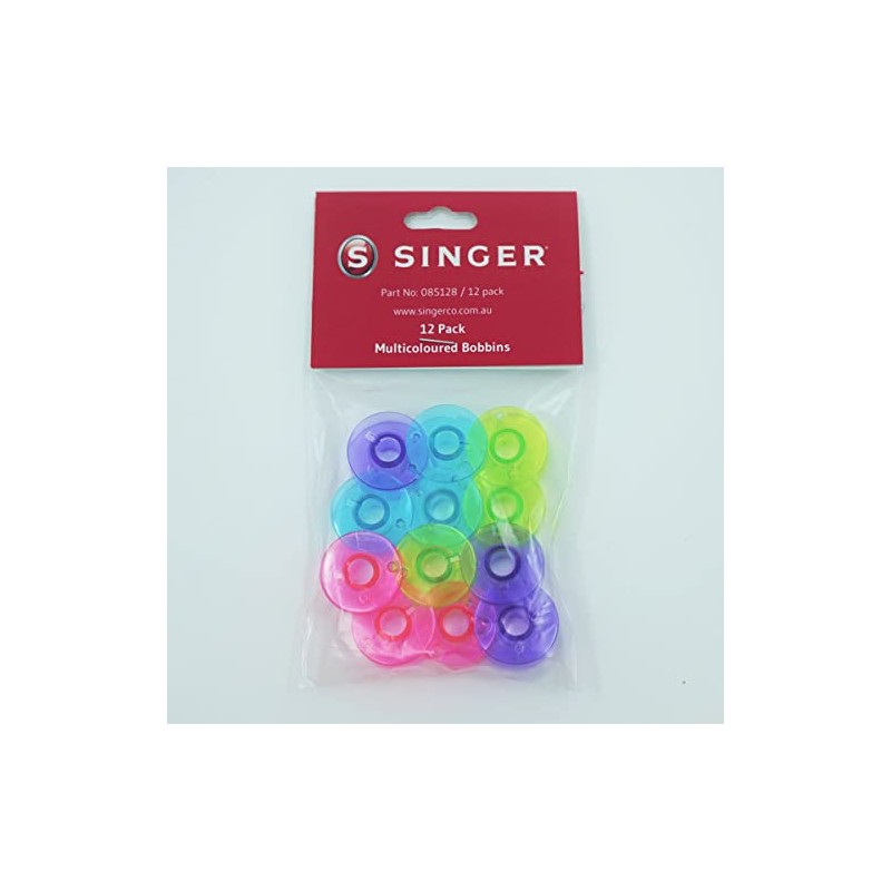 Singer Current Models Bobbins, Coloured (Pack of 12)