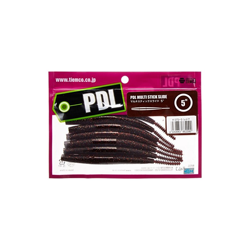 ティムコ(TIEMCO) ワーム PDL マルチスティックスライド 5インチ コーラ/レッドフレーク #137