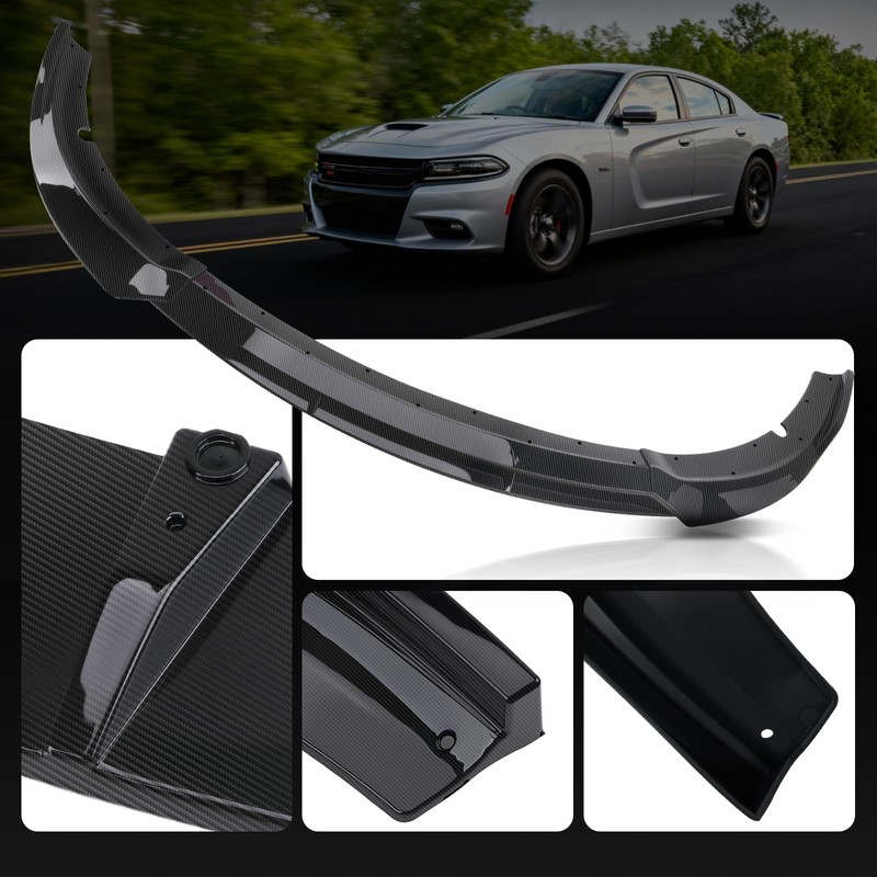 Femibon Front Bumper Lip Splitter Spoiler Compatible with Dodge Charger