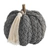 Mud Pie, Gray Braided Rope Pumpkin Sitter, 4 3/4" x 6 1/2" Dia