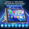 ESSGOO 1 DIN 10" Android 14 Carplay Car Stereo Bluetooth