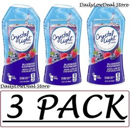 Crystal Light 3 PACK - Crystal Light Blueberry Raspberry Liquid Water Enhancer 1.62 oz EACH