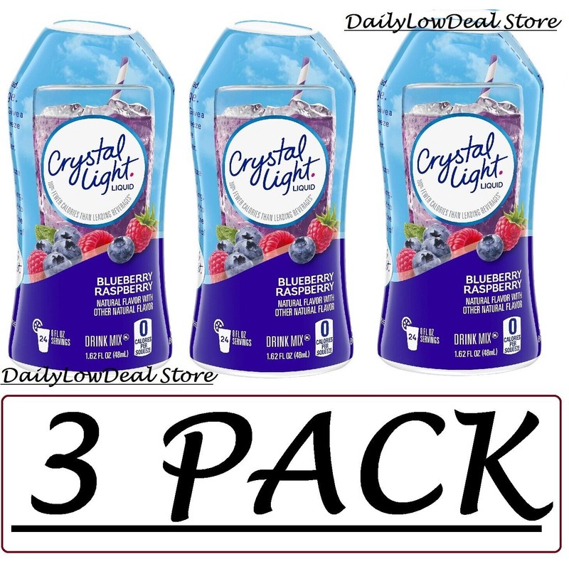 Crystal Light 3 PACK - Crystal Light Blueberry Raspberry Liquid