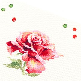 Wizardi Counted Cross-Stitch Kit Beautiful Rose 150-001 Magic Needle