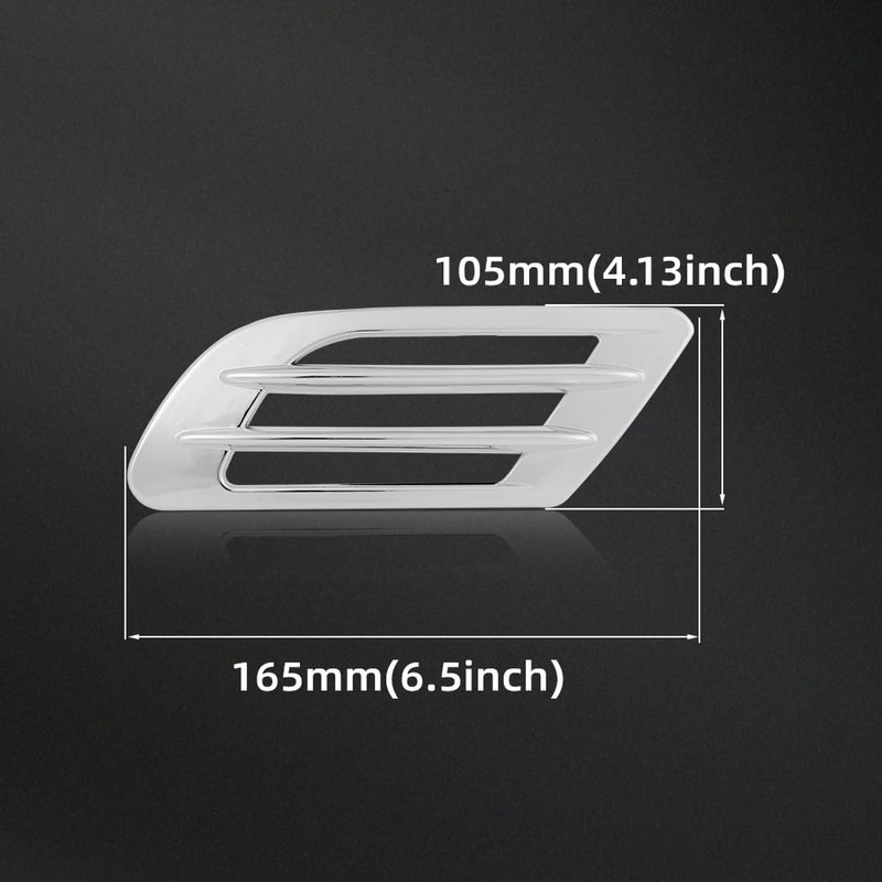TOTMOX 2Pcs Car Air Flow Fender Side Vent Decoion Sticker,
