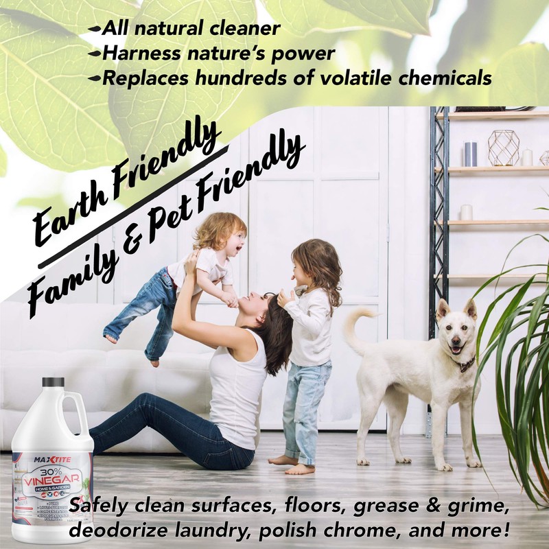 MAXTITE Ultra-Strength 45% Vinegar for Home & Garden Cleaning (32