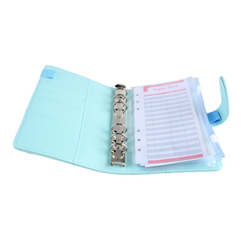 A6 PU Notebook Binder with Transparent Card Pocket Magnet Clasp