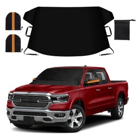 TX-INNO AUTO Windshield Cover for Ice and Snow, Thicken Extra Large Size Car Windshield Snow Cover with Side Mirrors Cover, Winter Windshield Covers Windproof Covers Fits Most SUVs Trucks (82.8"x 47")