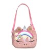 Little Girls Kids Toddler Unicorn Fuzzy Plush Crossbody Purse Rainbow