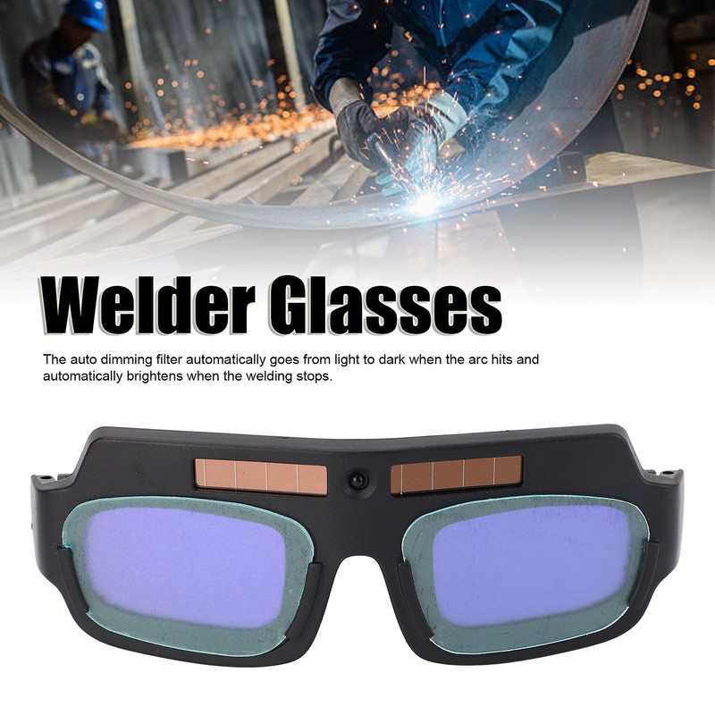 Welding Goggles Solar Powered Safety Protective Welding Glasses for Cutting