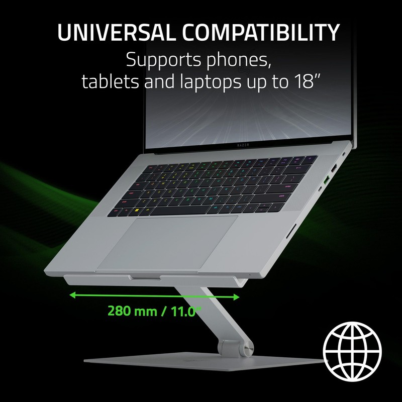 Razer Adjustable Laptop Stand: Supports Phones, Tablets, Laptops, Macbooks up
