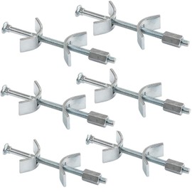 6 Pieces Worktop Connectors, 150 mm Furniture Connector Screws, Connecting Screw, Furniture Connectors for Worktop, Silver