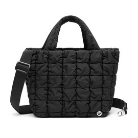 WESTBRONCO Small Puffer Shoulder Bag Crossbody Bags Quilted Everyday Purse Bags for Women Nylon Shoulder Purse Handbag Fashion - Color: Black-quilted