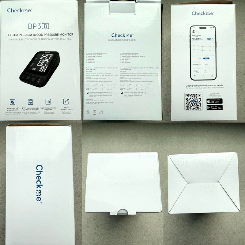 Checkme Checkme Blood Pressure Monitor for Home Use, Bluetooth Blood