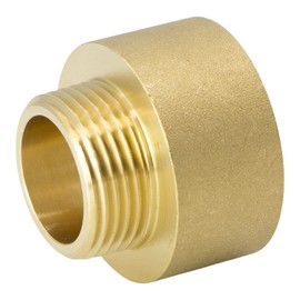 VARIOSAN Socket Nipple Reducer 15082, 3/4 Inch x 1/2 Inch Female Thread/AG, Brass, Suitable for Drinking Water