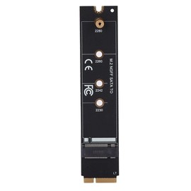 Tarjeta adaptadora SSD AIRSATA-NO2 SATA3.0 Tarjeta adaptadora de disco duro de estado sólido PCIE de 6 Gbps y tarjeta elevadora de interfaz M.2 KEY-B para IOS Laptop 2012 SSD (A1465, A1466) MD223 MD22