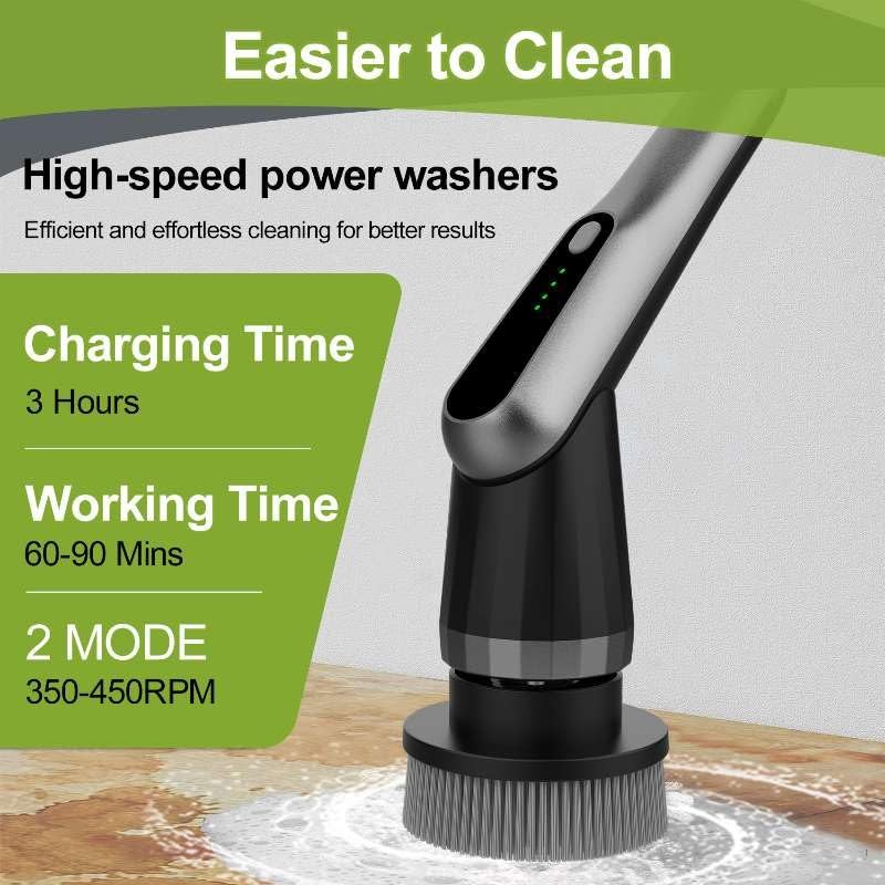 WKY-Electric Spin Scrubber - Upgraded 12-in-1 IPX7 Waterproof Shower Scrubber,