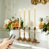 Rechargeable Flameless Taper Candles, Real Wax 9.6 Inch LED Candlesticks