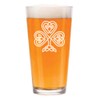 16 oz Beer Pint Glass Celtic Clover Shamrock