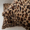 QIFONIX Leopard Print Throw Pillow Covers,Plush Faux Fur (Brown,18" x