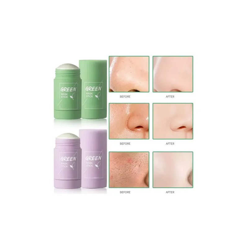 Mascarilla Facial En Barra Extracto Te Verde Berenjena