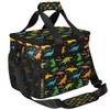 AUUXVA Insulated Cooler Lunch Bag Cute Dinosaur Colorful Lunch Box Leakproof Large Tote Bag Reusable for Women Men Picnic Travel (15L)